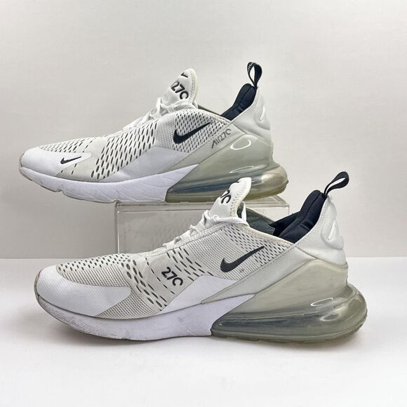 Nike Air Max 270 Shoes Mens Size 13 White Black Running Sneakers AH8050-100 main image 7